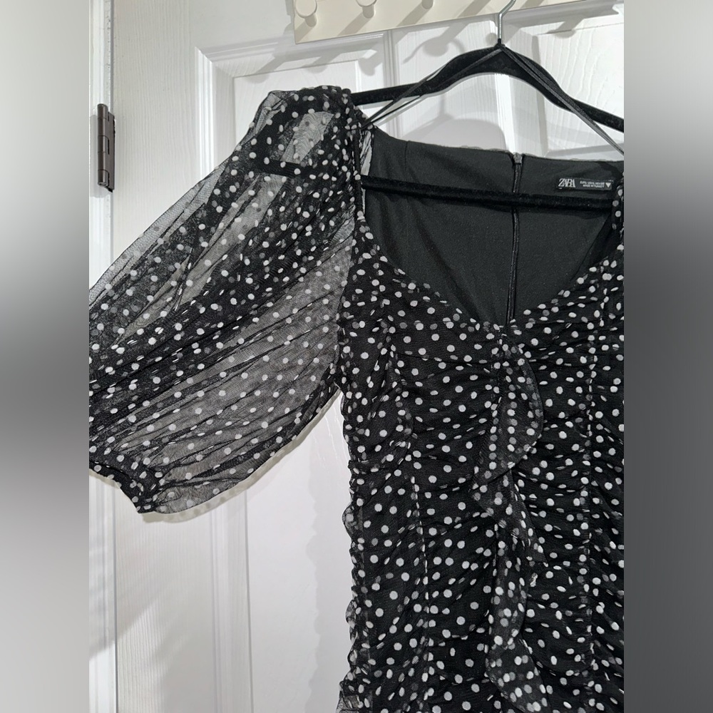 Zara ruched bodycon dress